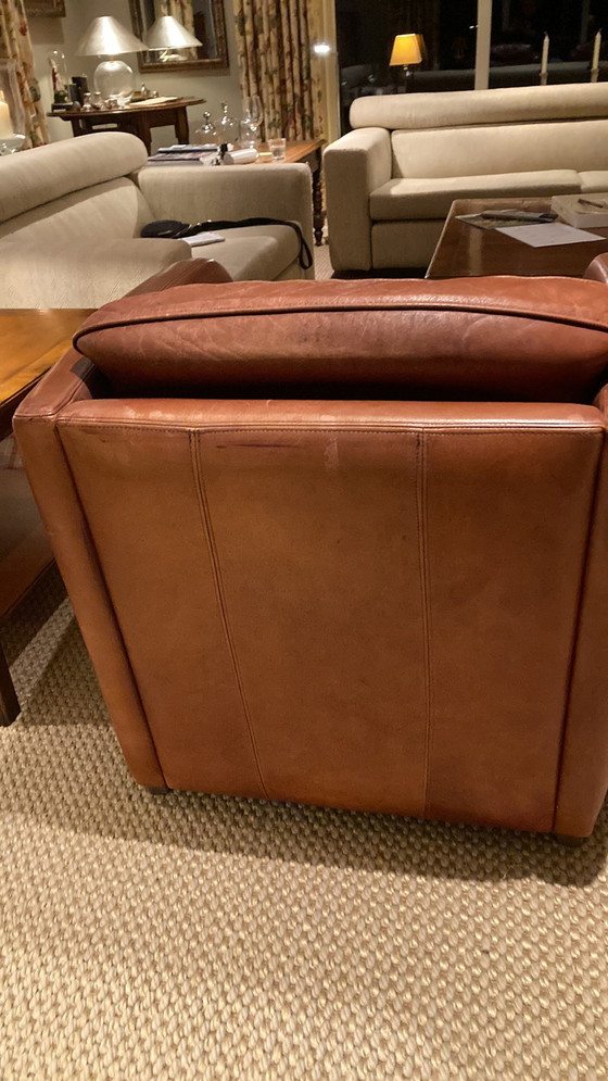 Image 1 of 2x leren stoelen