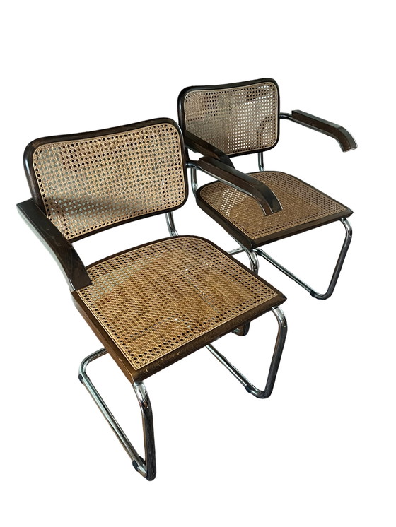 Image 1 of 2 x vintage Cesca buizenframe stoelen