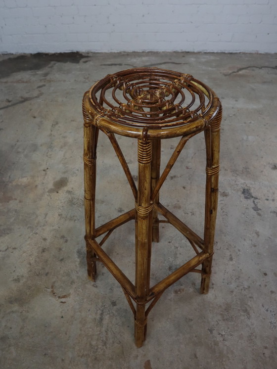 Image 1 of Vintage rotan bar met 2 stoelen