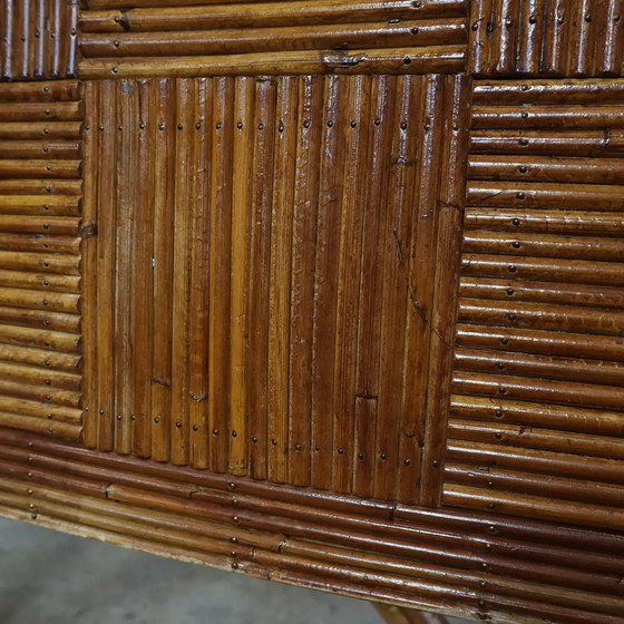 Image 1 of Vintage rotan bar met 2 stoelen