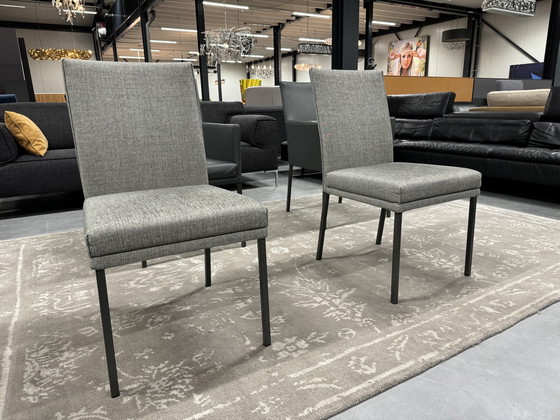 Image 1 of 4 Rolf Benz 651 eetkamerstoelen leer stof Set