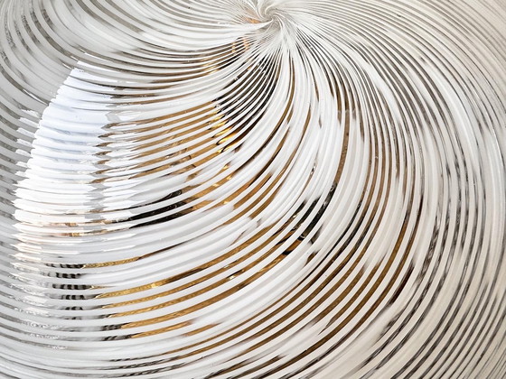 Image 1 of Vintage witte swirl plafondlamp