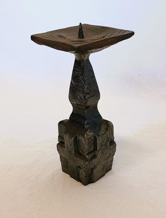 Image 1 of Vintage brutalistische kandelaar