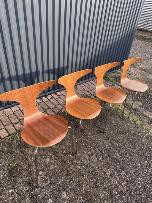 4 x dolphin stoel eetkamerstoelen 