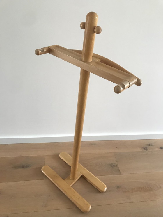 Image 1 of Mid century houten kapstok - Valet stand.