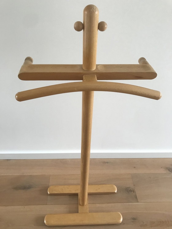 Image 1 of Mid century houten kapstok - Valet stand.