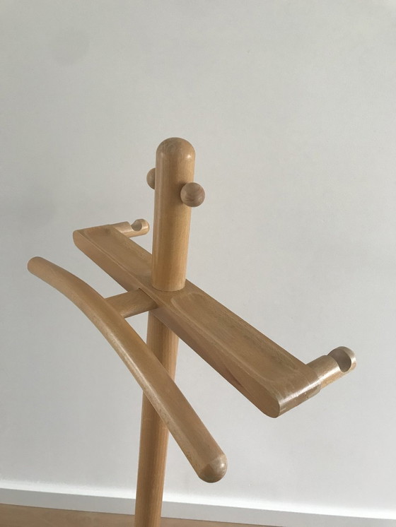 Image 1 of Mid century houten kapstok - Valet stand.