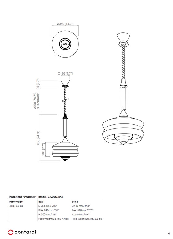 Image 1 of Contardi Calypso hanglamp