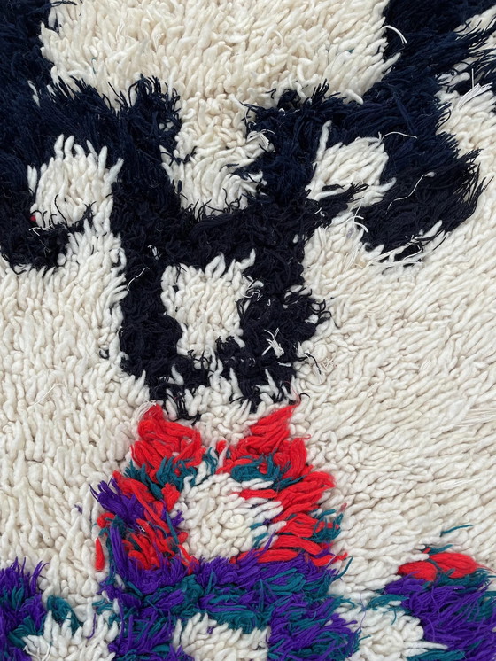 Image 1 of Marokkaans Wit Vintage handgemaakt tapijt