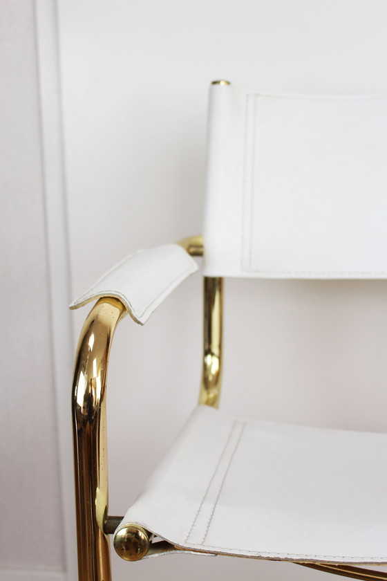 Image 1 of 4x vintage verguld chromen buisframe stoelen