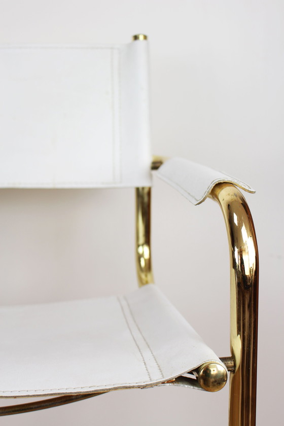 Image 1 of 4x vintage verguld chromen buisframe stoelen