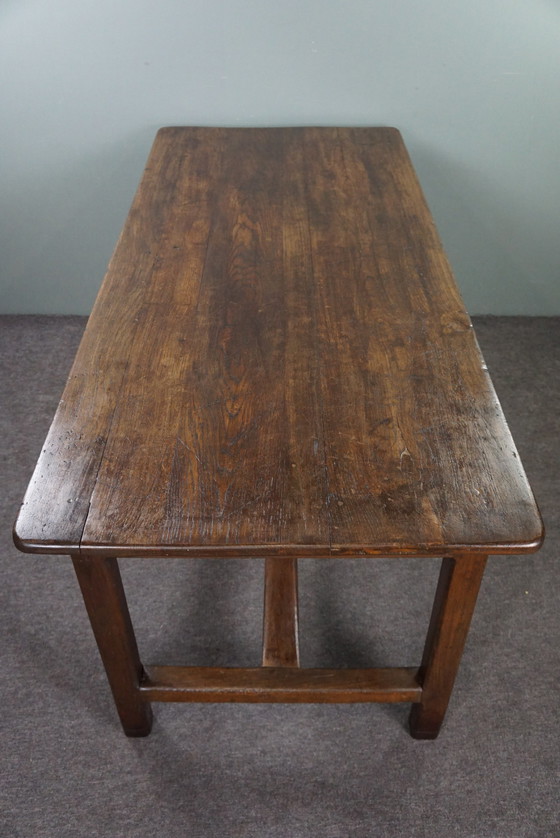 Image 1 of Franse eettafel gemaakt van eikenhout