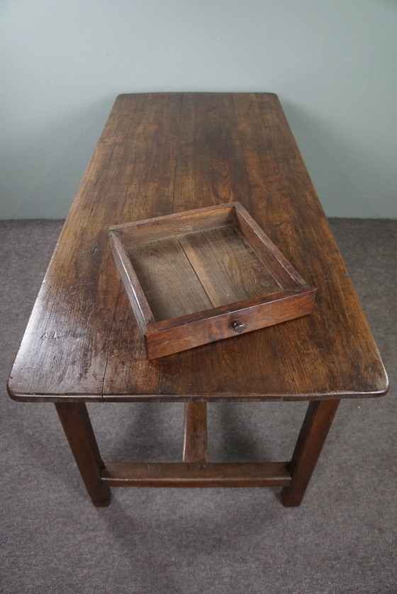 Image 1 of Franse eettafel gemaakt van eikenhout