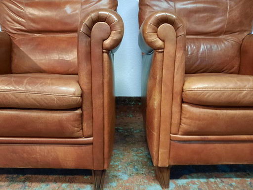 2 x Poltrona Frau club fauteuils