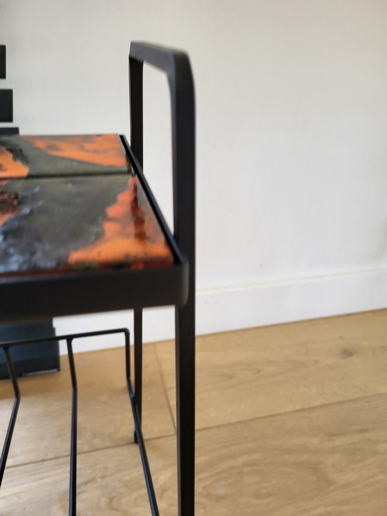 Image 1 of Vintage krantenhouder of lectuurbak