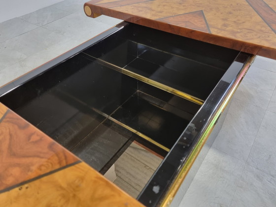 Image 1 of Vintage verborgen bar salontafel van Eric Maville, jaren 70