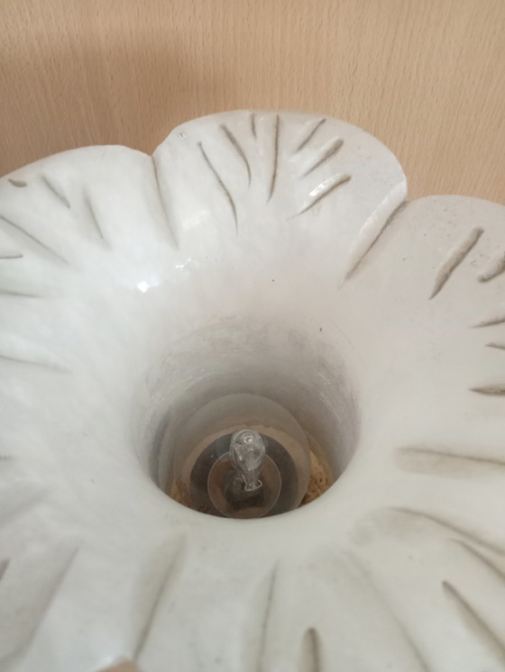 Image 1 of Vintage marmeren tafellamp, flower of life