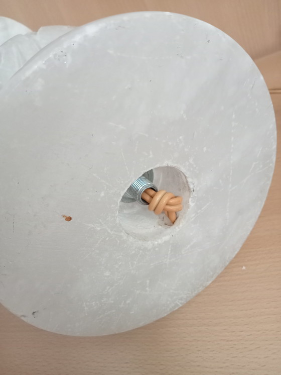 Image 1 of Vintage marmeren tafellamp, flower of life