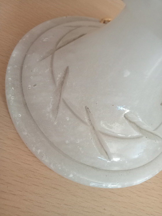 Image 1 of Vintage marmeren tafellamp, flower of life