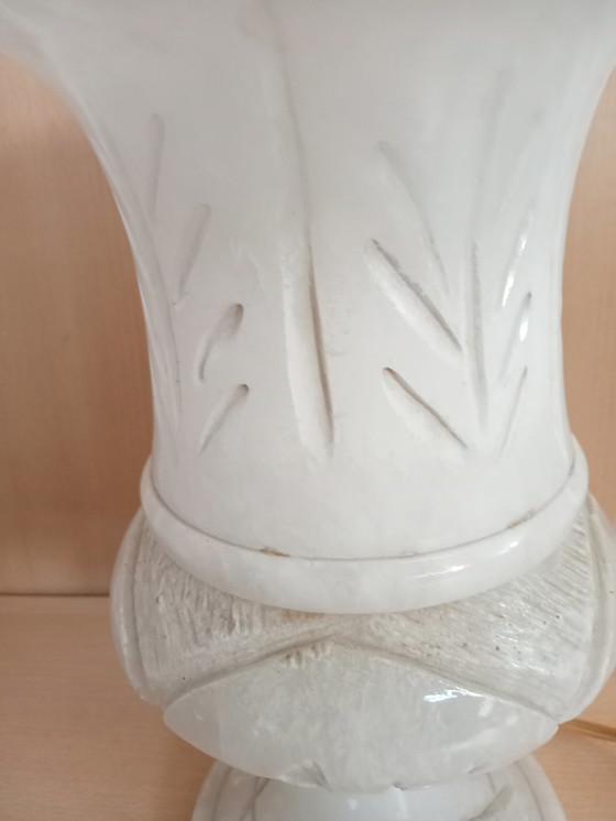 Image 1 of Vintage marmeren tafellamp, flower of life