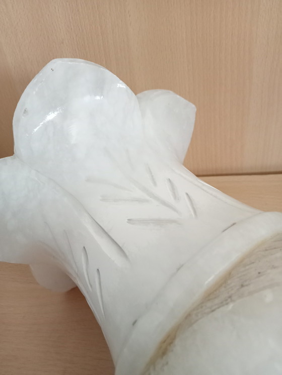 Image 1 of Vintage marmeren tafellamp, flower of life