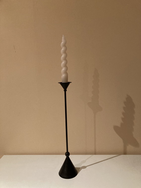 Image 1 of Vintage Bronzen Memphis Milano kandelaar