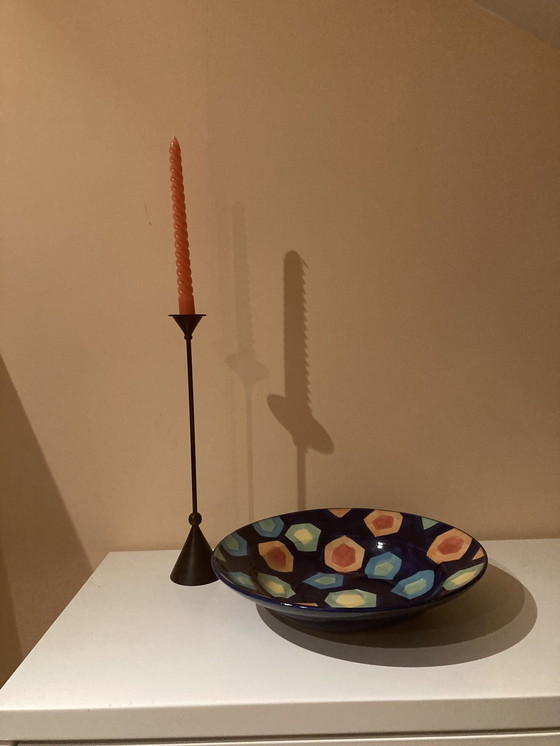 Image 1 of Vintage Bronzen Memphis Milano kandelaar