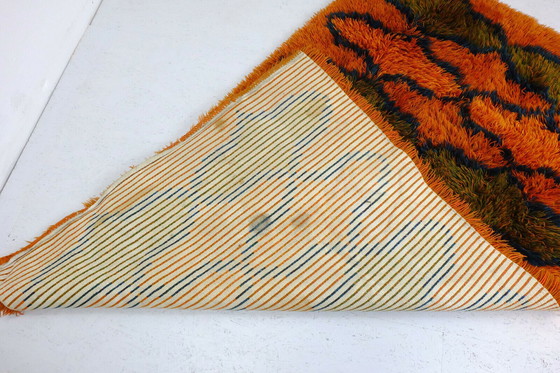 Image 1 of Vintage tapijt uit de jaren 70, psychedelisch popontwerp