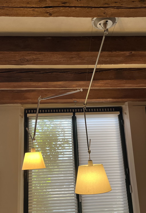 2x Artemide Tolomeo Sospensione decentrata lamp