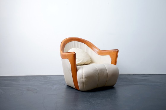 Image 1 of Vintage Fauteuils met lederen armleuningen van de Sede, jaren 70