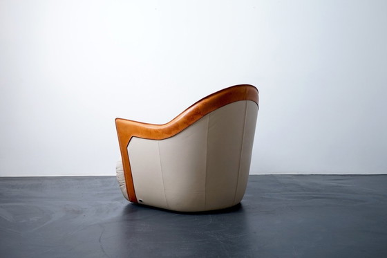 Image 1 of Vintage Fauteuils met lederen armleuningen van de Sede, jaren 70