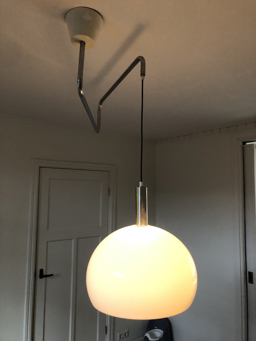 Space Age lamp met zwenkarm