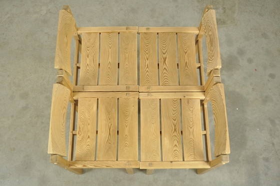 Image 1 of 4x Stange Bruk Edvin Helseth Trybo eettafelstoelen