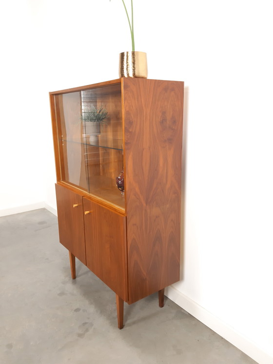 Image 1 of Vintage fineer vitrinekast