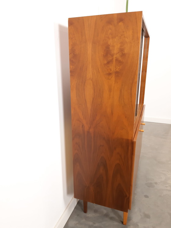 Image 1 of Vintage fineer vitrinekast