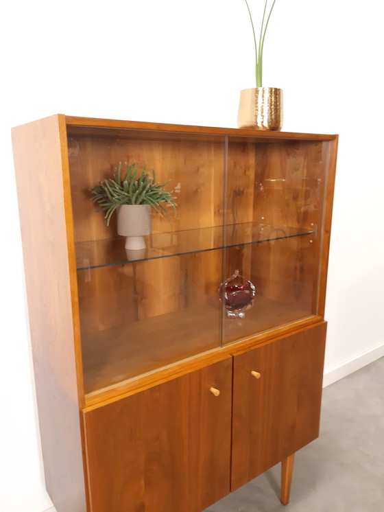 Image 1 of Vintage fineer vitrinekast