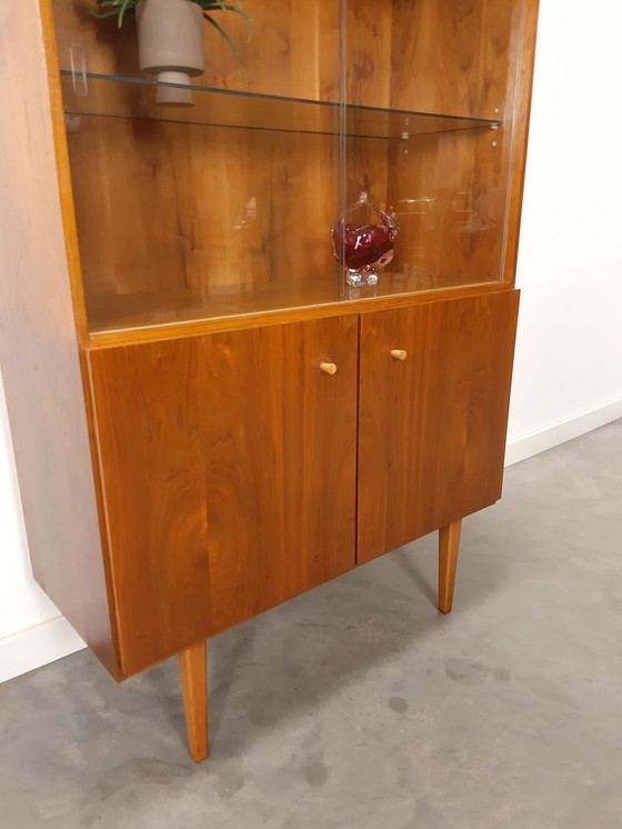 Image 1 of Vintage fineer vitrinekast