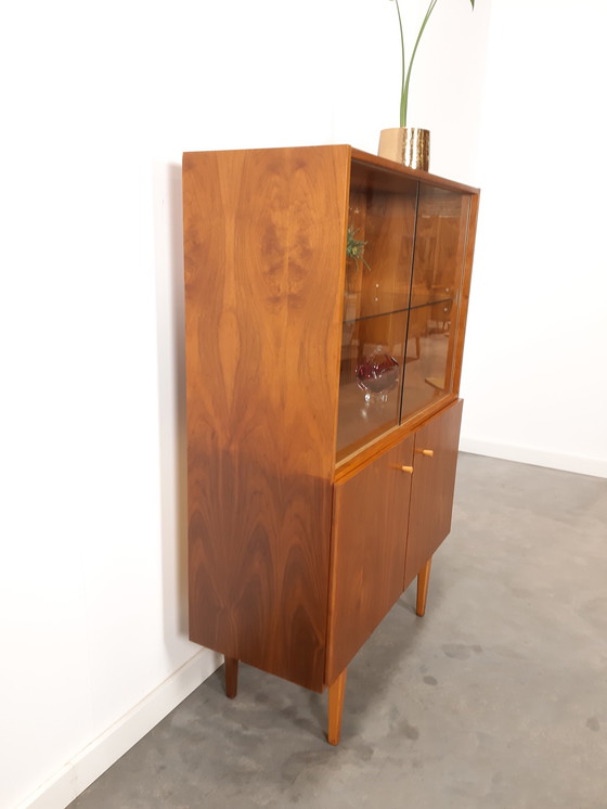 Image 1 of Vintage fineer vitrinekast