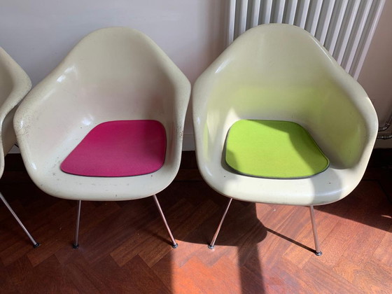 Image 1 of 6x Eames DAX eetkamerstoelen