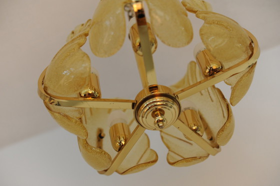 Image 1 of Vintage ijsglas acanthus kroonluchter