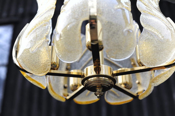 Image 1 of Vintage ijsglas acanthus kroonluchter