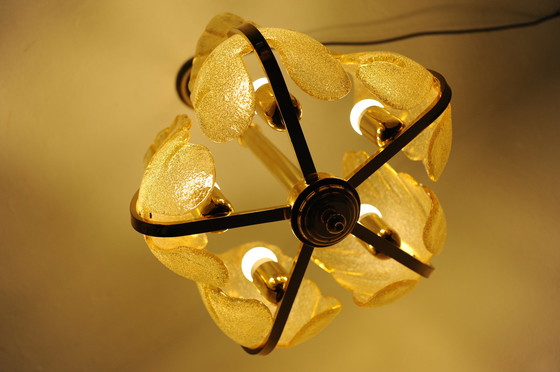 Image 1 of Vintage ijsglas acanthus kroonluchter