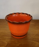 Vintage Bloempot Bloempotje Potje Oranje Jaren 70