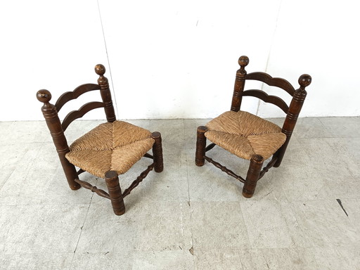 2x Vintage kinderstoelen