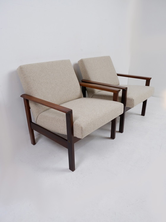 Image 1 of 2x Pastoe fauteuils + 3-zitsbank