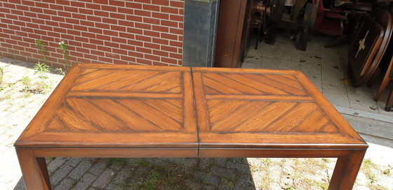 Image 1 of Jugendstil eetkamer tafel uitschuifbaar met tussenbladen 