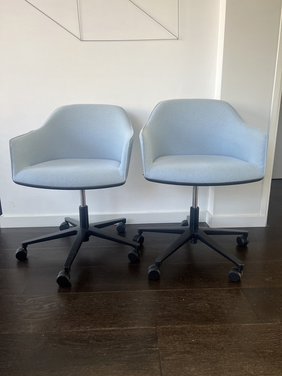 Image 1 of 2x Vitra softshell bureaustoel