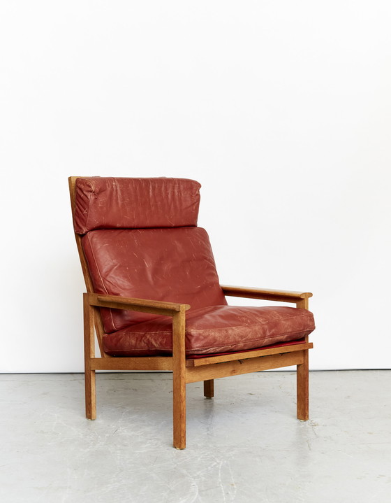 Image 1 of Illum Wikkelsø by Niels Eilersen"Capella" fauteuil & poef