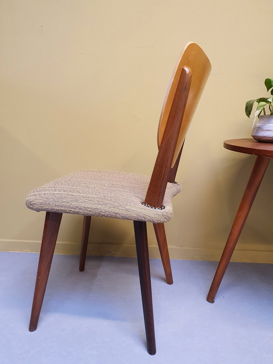 Image 1 of 2 x Mid-Century stoel. Vintage teak/multiplex.