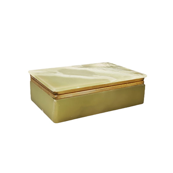 Image 1 of Vintage Groen Onyx Doos